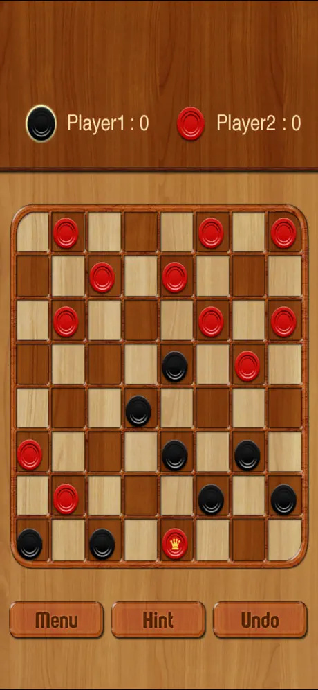 One player has dark pieces, and one player has light pieces. 